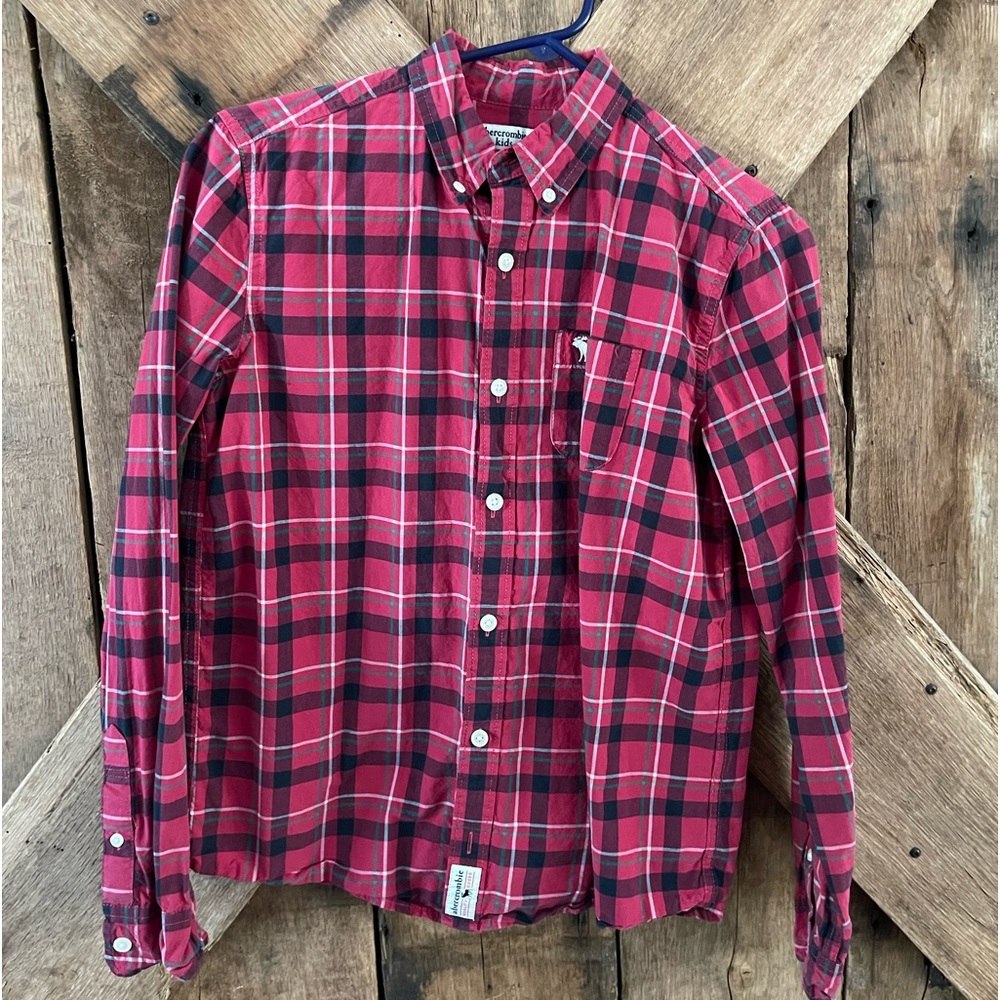 ABERCROMBIE KIDS PLAID BUTTON DOWN